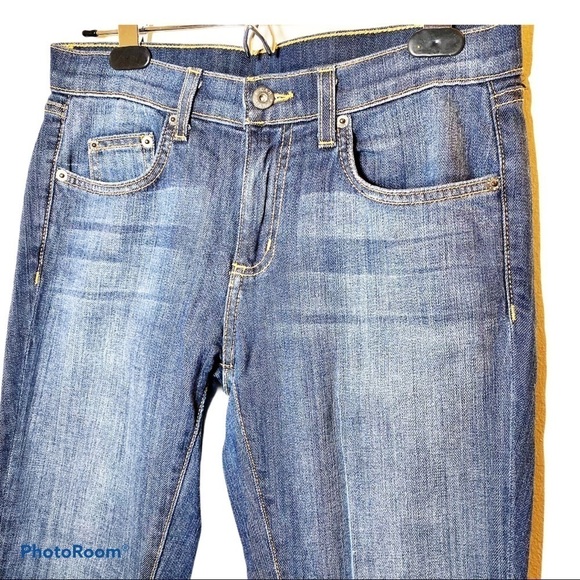 CARMAR Floral Embroidered Raw Hem Ankle High Rise Jeans, Size 26 - Picture 5 of 13